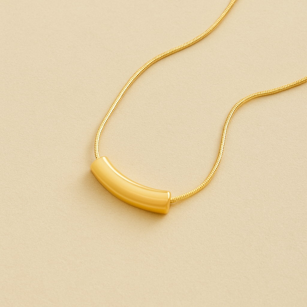 Elegant irregular geometric pendant necklace