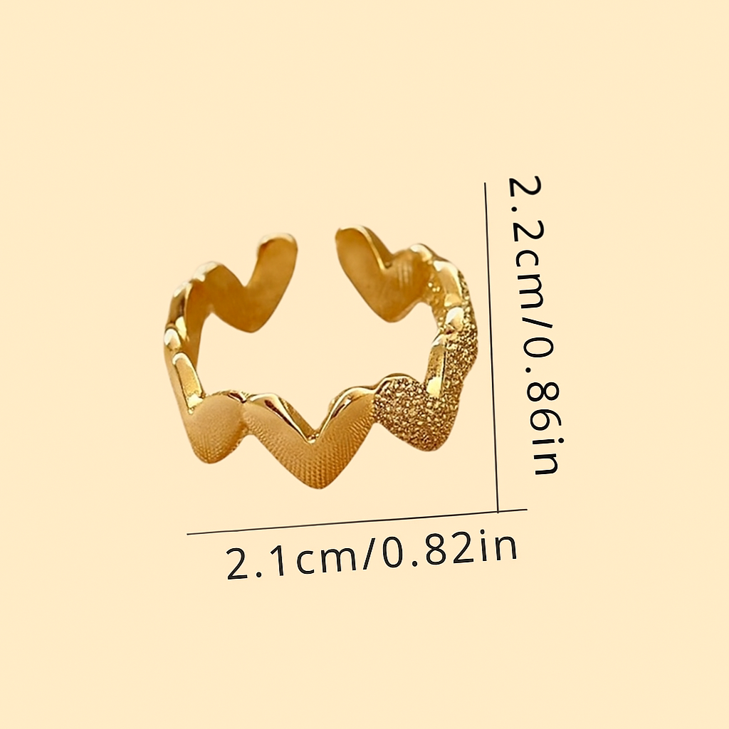 Minimalist open heart ring - Delicate details