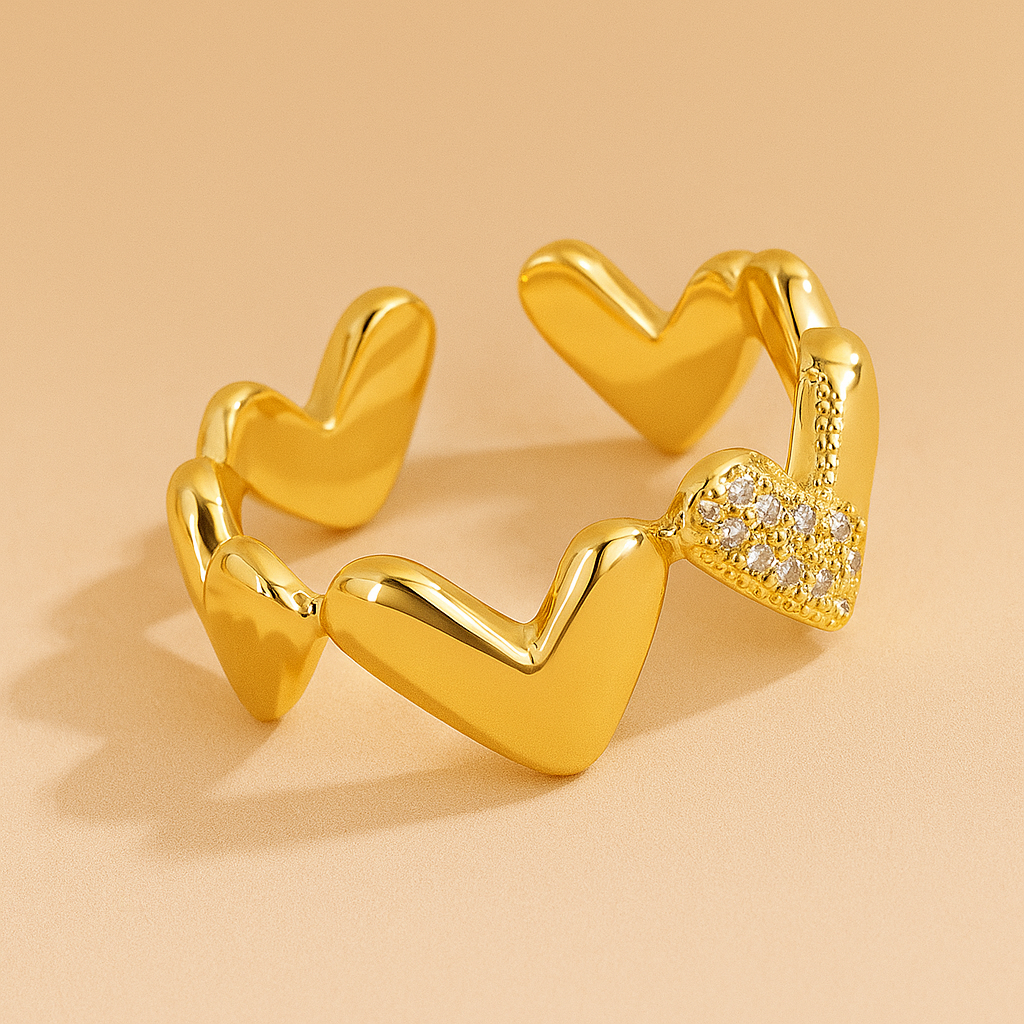 Minimalist open heart ring - Delicate details