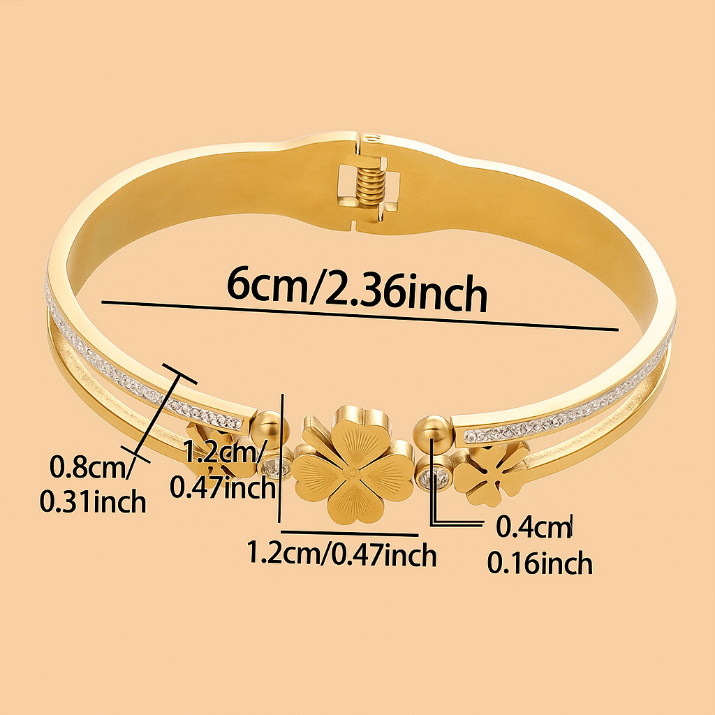 Rhinestone Cuff Bracelet - Elegant Ladies Bracelet