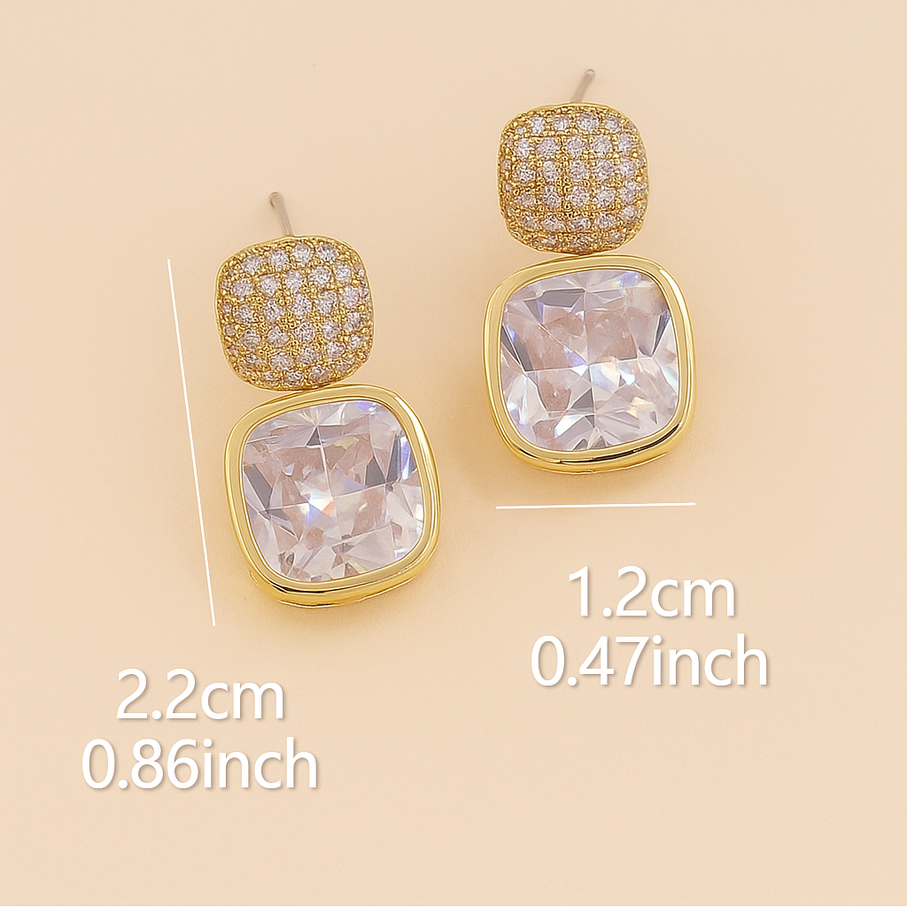 Vera Bling pendant earrings - rhinestone jewelry