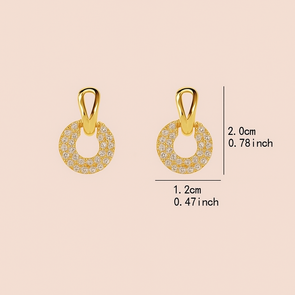 Herra vintage-style earrings with water-cut design