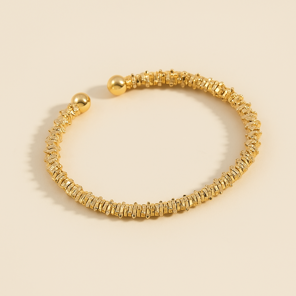 Gold Cuff Bracelet for Ladies - Gothic Appearance