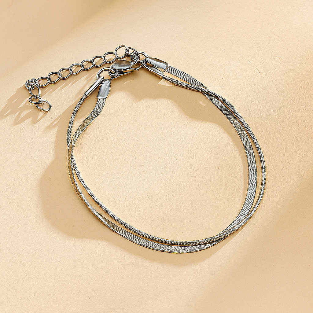 Double-Layer Snake Bone Chain Bracelet