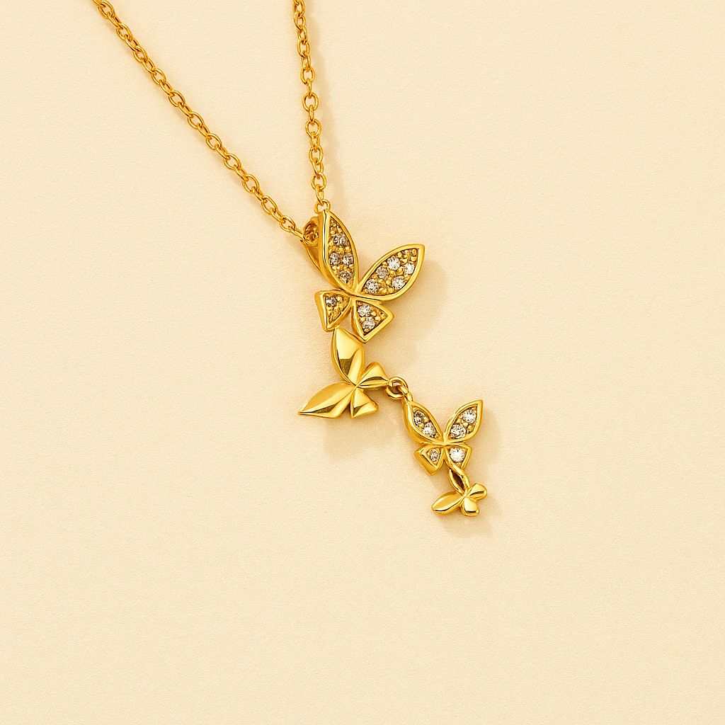 Luxury Connecting Butterfly Pendant for Women Necklace
