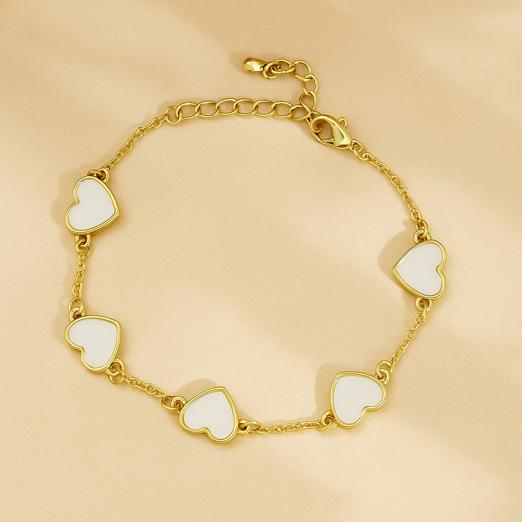Ivy Chic Heart Charm Bracelet for Women