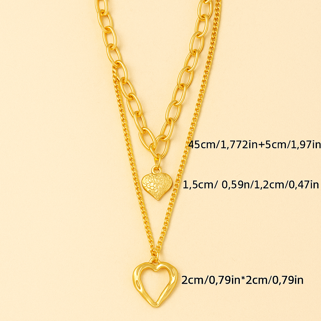 Double-Layer Gold-Tone Necklace | Durable & Stylish