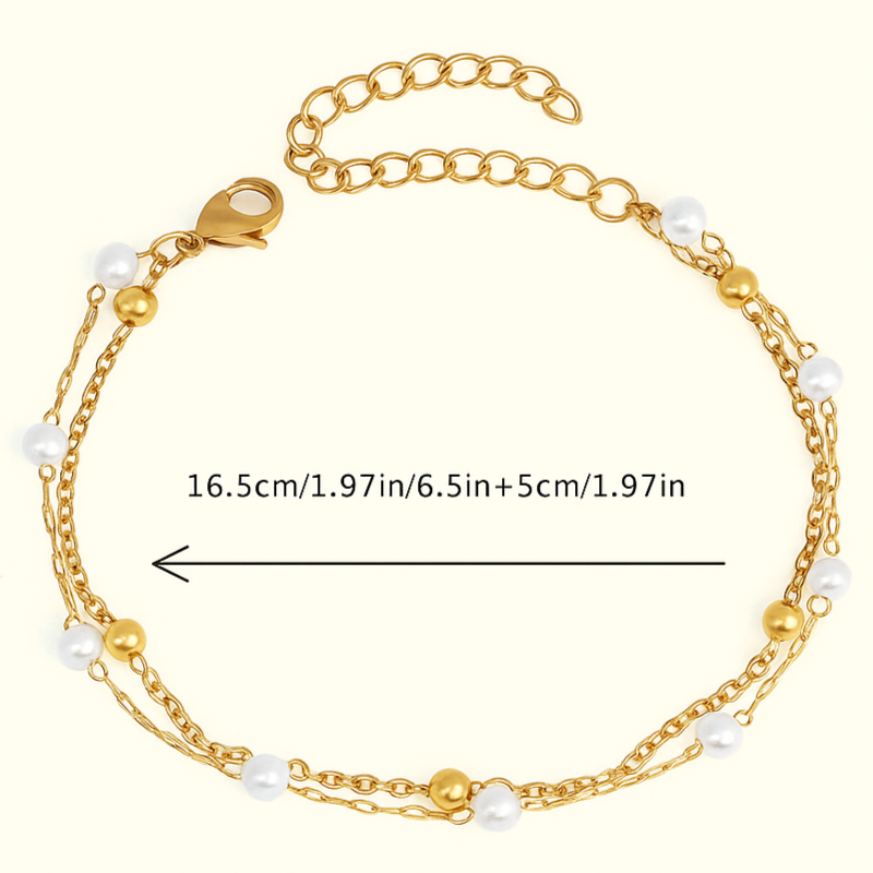 Elegant Double-Layer Faux Pearl Bracelet