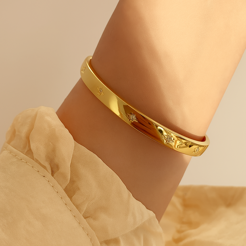 Exquisite Sparkling Star Zirconia Bracelet