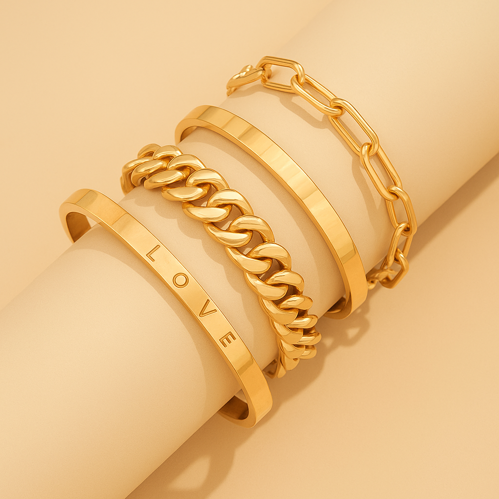 Elan Mercer | Elegant 18k Gold Jewelry Set