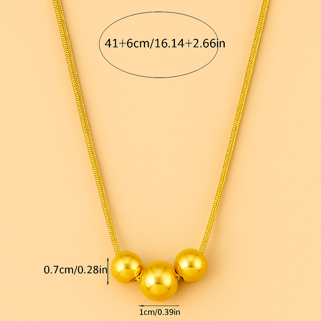 Fine Layered Beaded Necklace - Delicate Keybone Look