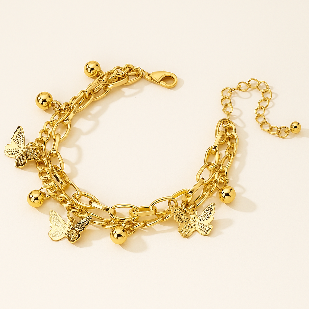 Faye | Elegant Butterfly Charm Bracelet