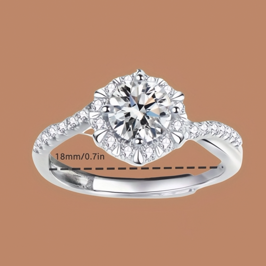 Lara Adjustable heart-shaped gemstone ring