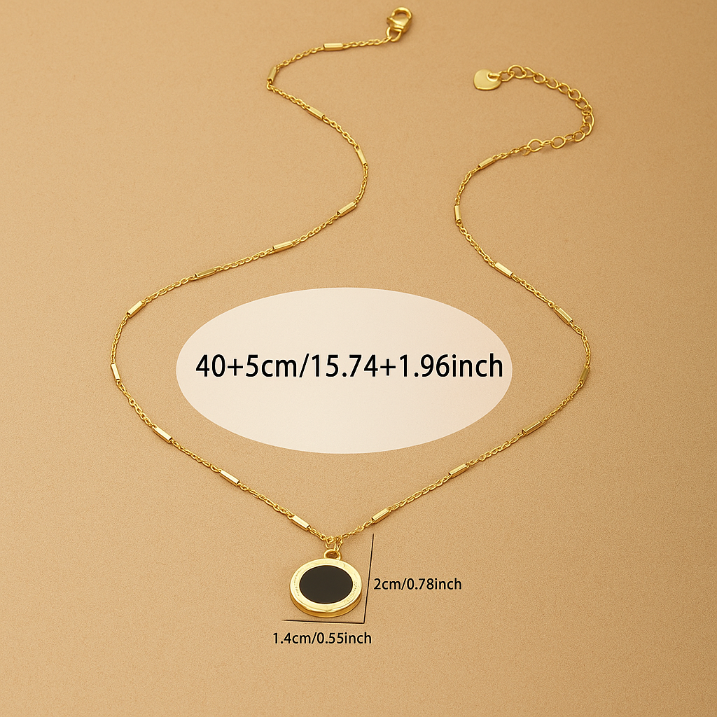 Elegant Roman Pendant Necklace - Classic Vintage Style