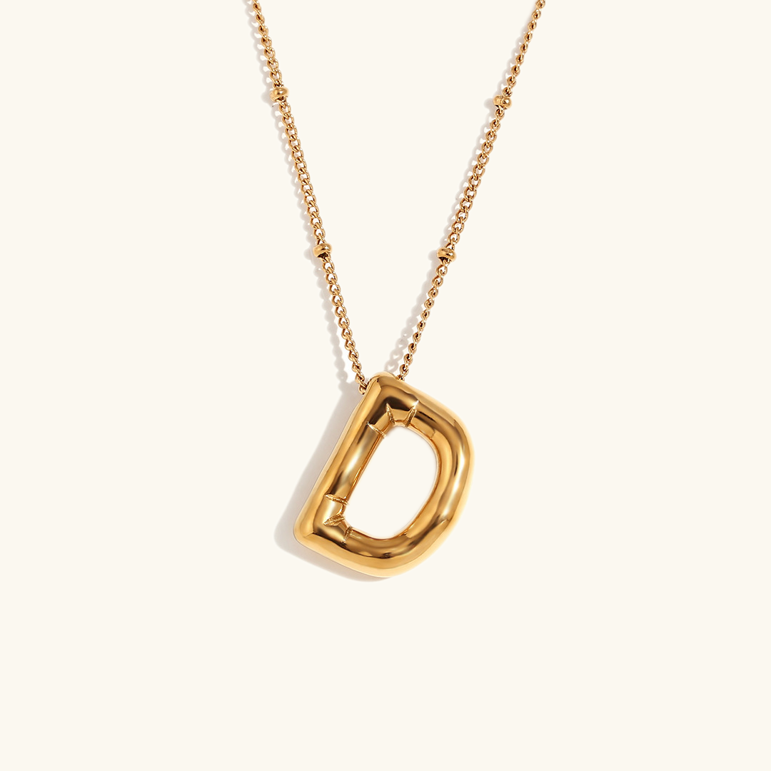 Personalized Bubble Initial Necklace