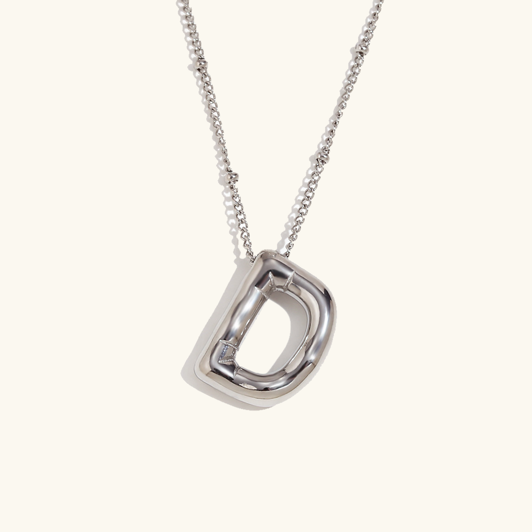Personalized Bubble Initial Necklace