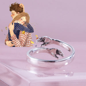 Sterling silver hug ring