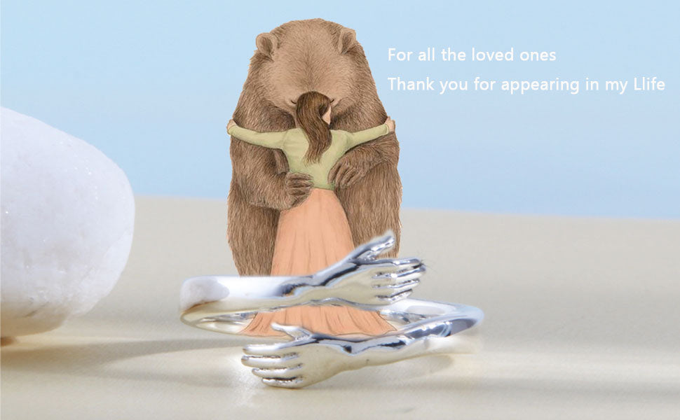 Sterling silver hug ring