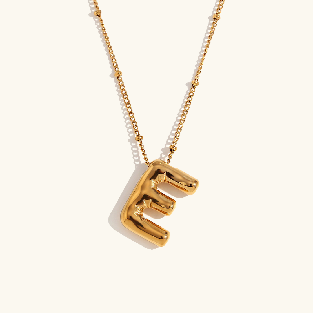 Personalized Bubble Initial Necklace
