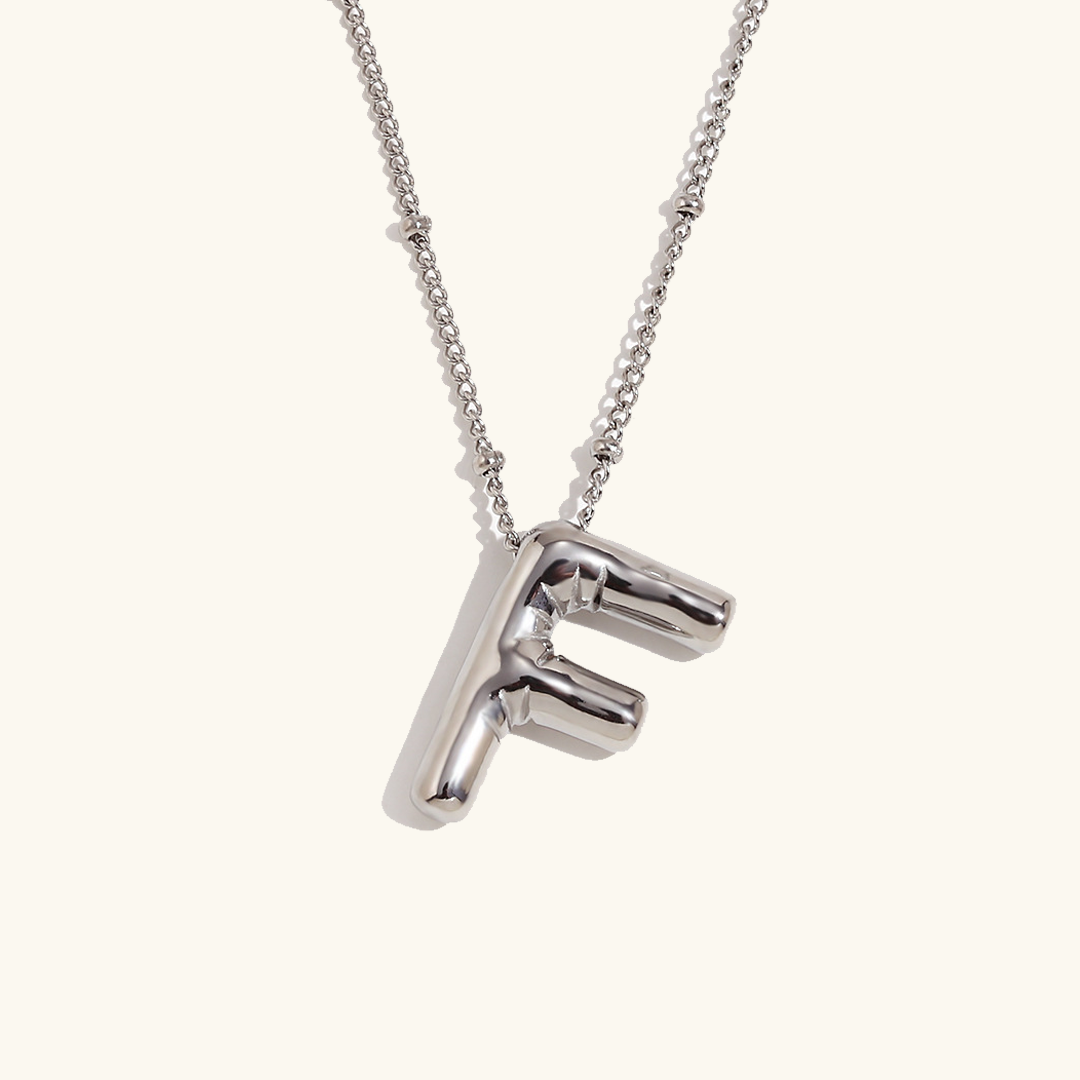 Personalized Bubble Initial Necklace