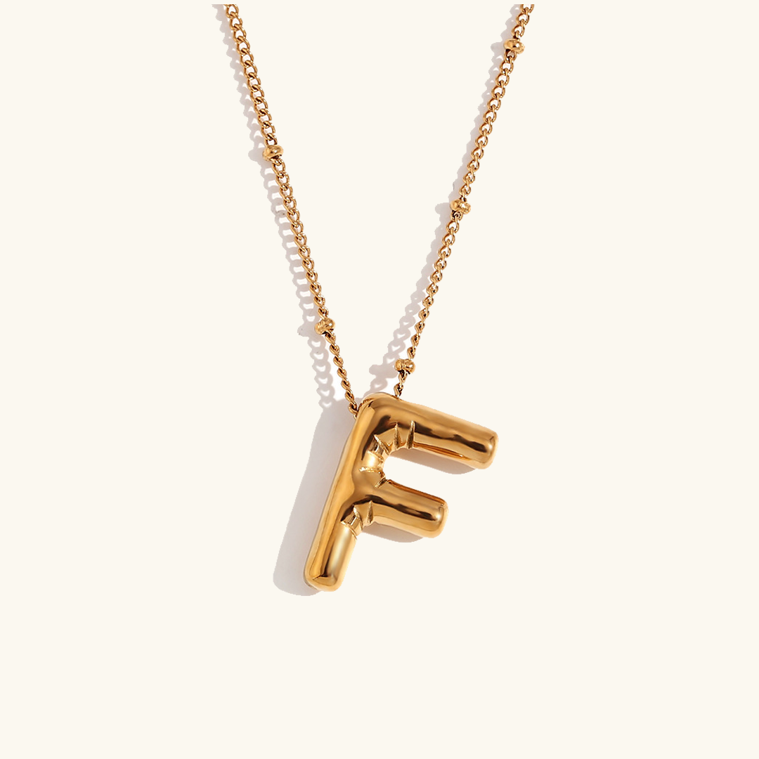 Personalized Bubble Initial Necklace