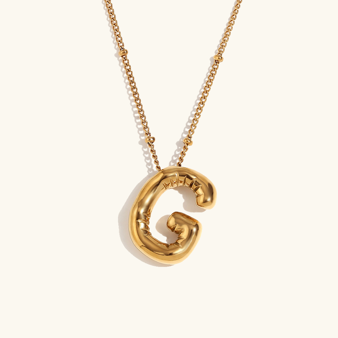 Personalized Bubble Initial Necklace