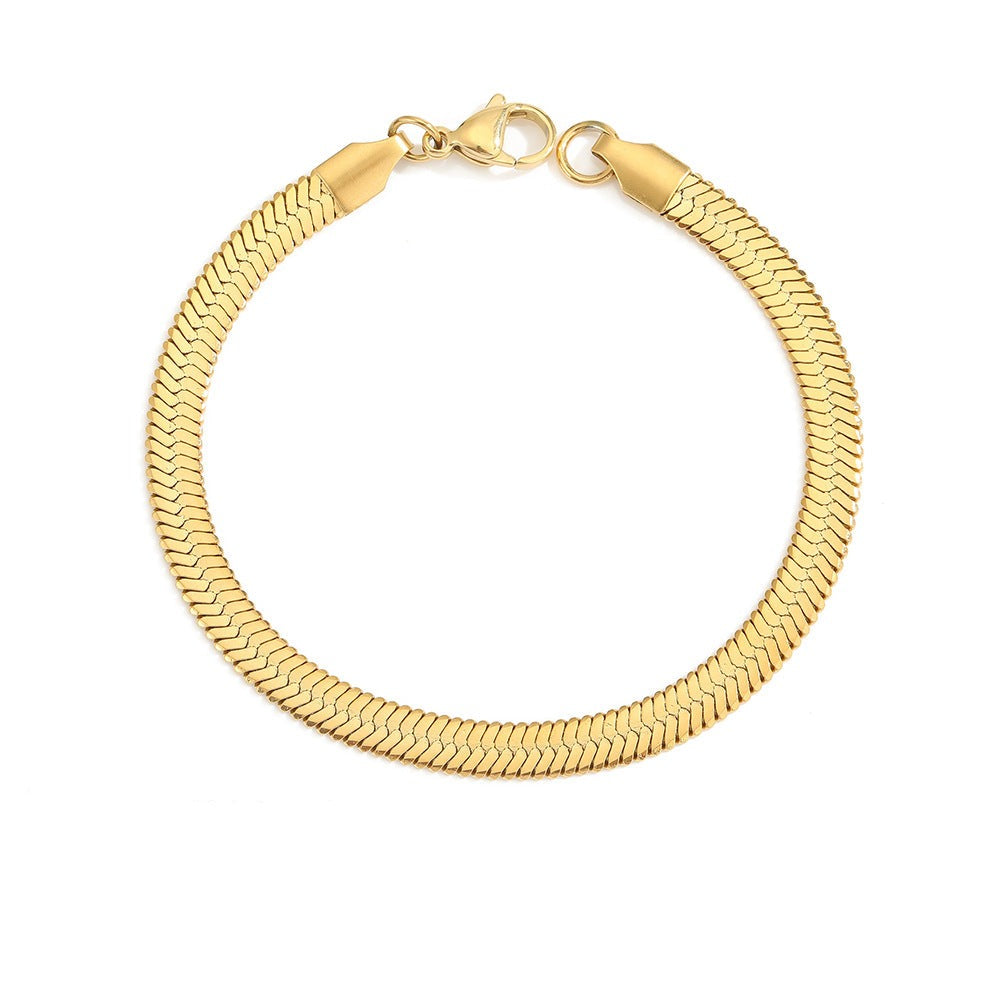 Stella Herringbone Necklace Bracelet