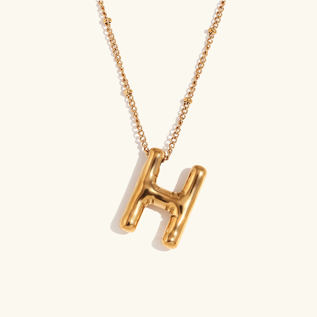 Personalized Bubble Initial Necklace