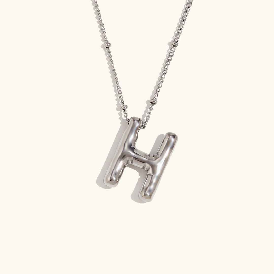 Personalized Bubble Initial Necklace