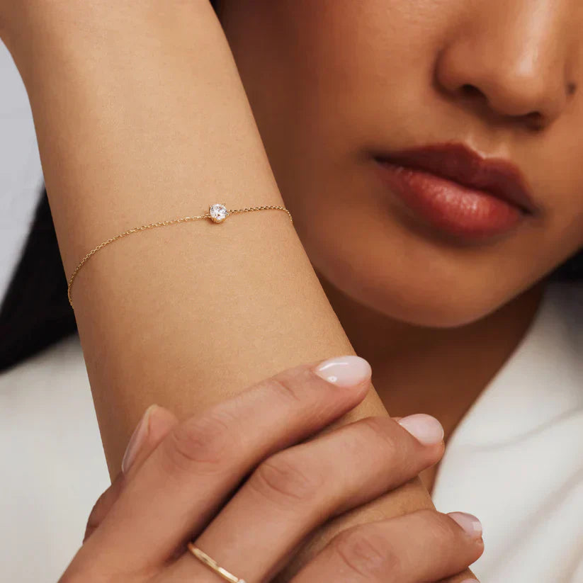 Cléa | Moissanite Bracelet in 14k Gold