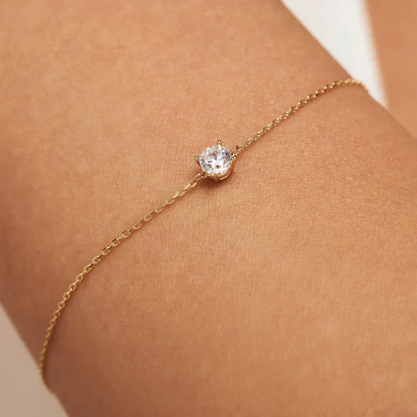 Cléa | Moissanite Bracelet in 14k Gold