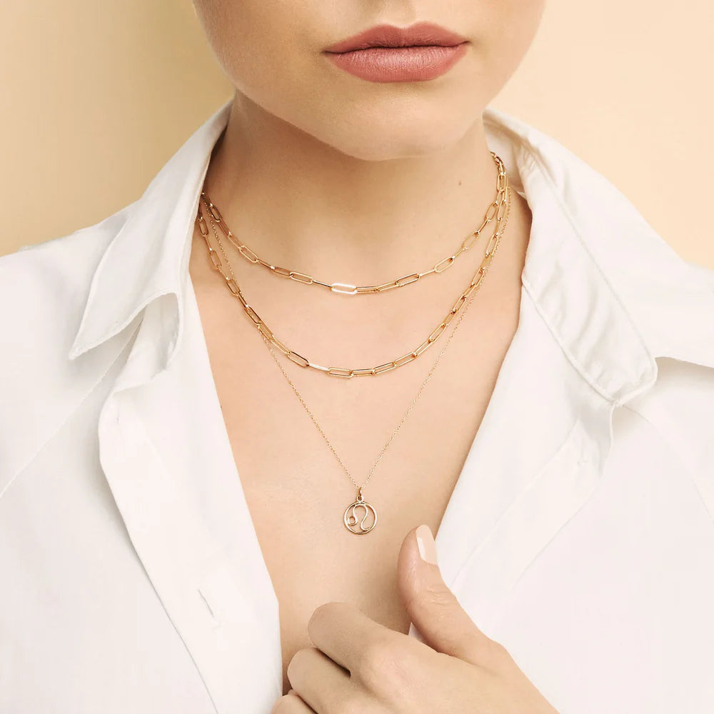 18k Gold Zodiac Pendant Necklace
