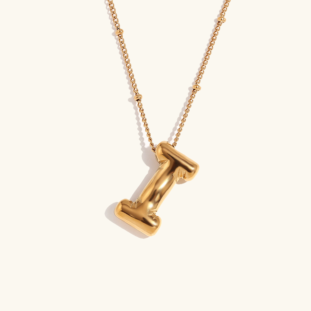 Personalized Bubble Initial Necklace