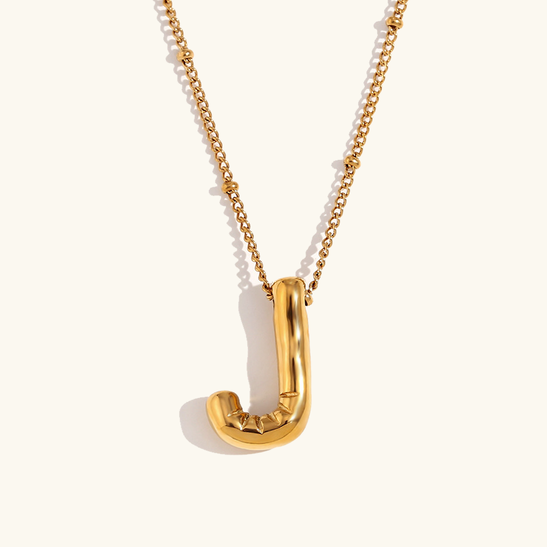 Personalized Bubble Initial Necklace