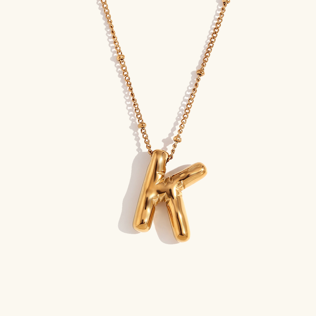 Personalized Bubble Initial Necklace