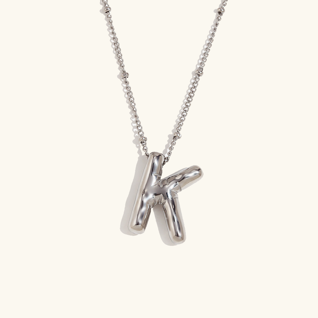 Personalized Bubble Initial Necklace