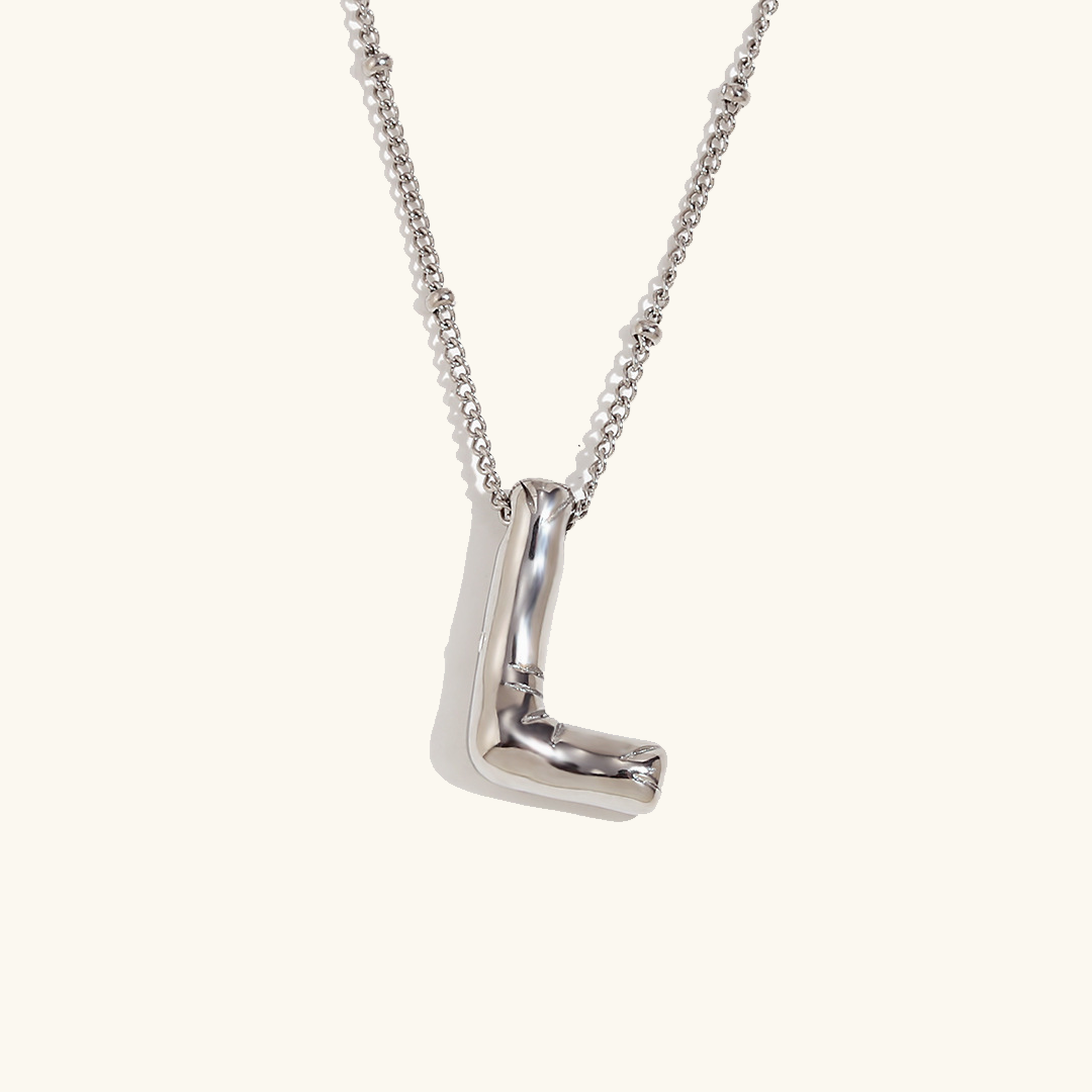 Personalized Bubble Initial Necklace