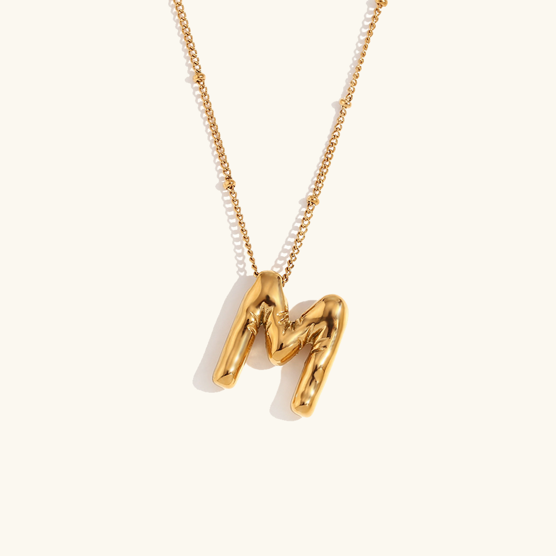 Personalized Bubble Initial Necklace
