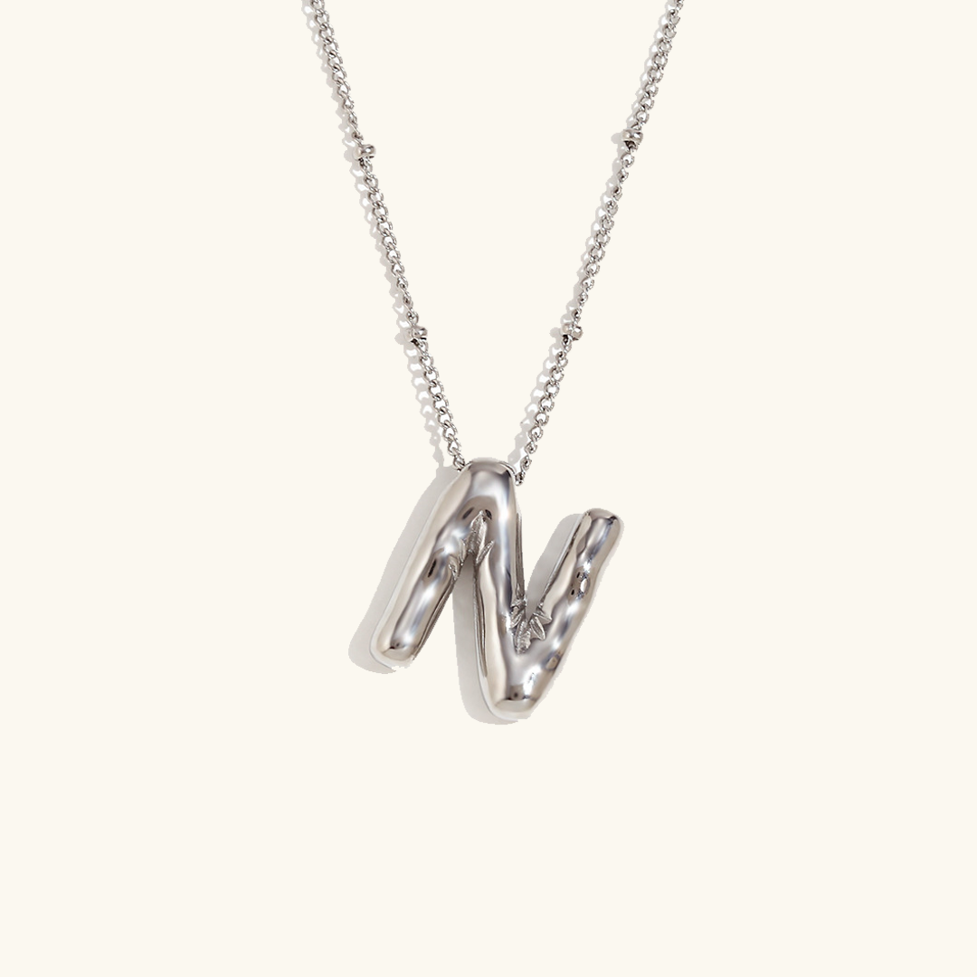 Personalized Bubble Initial Necklace