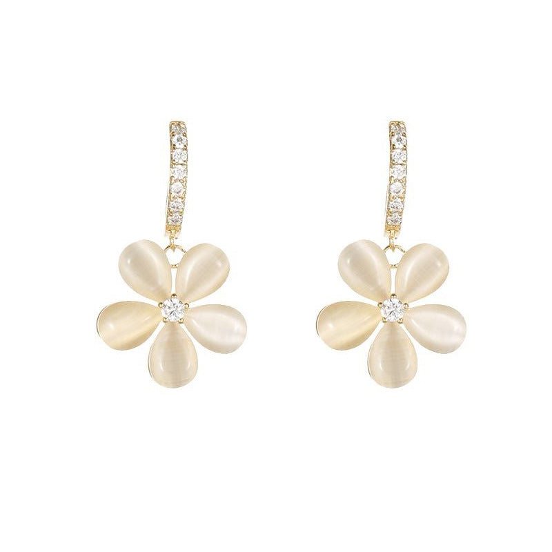 Pristine Petal Opal Earrings