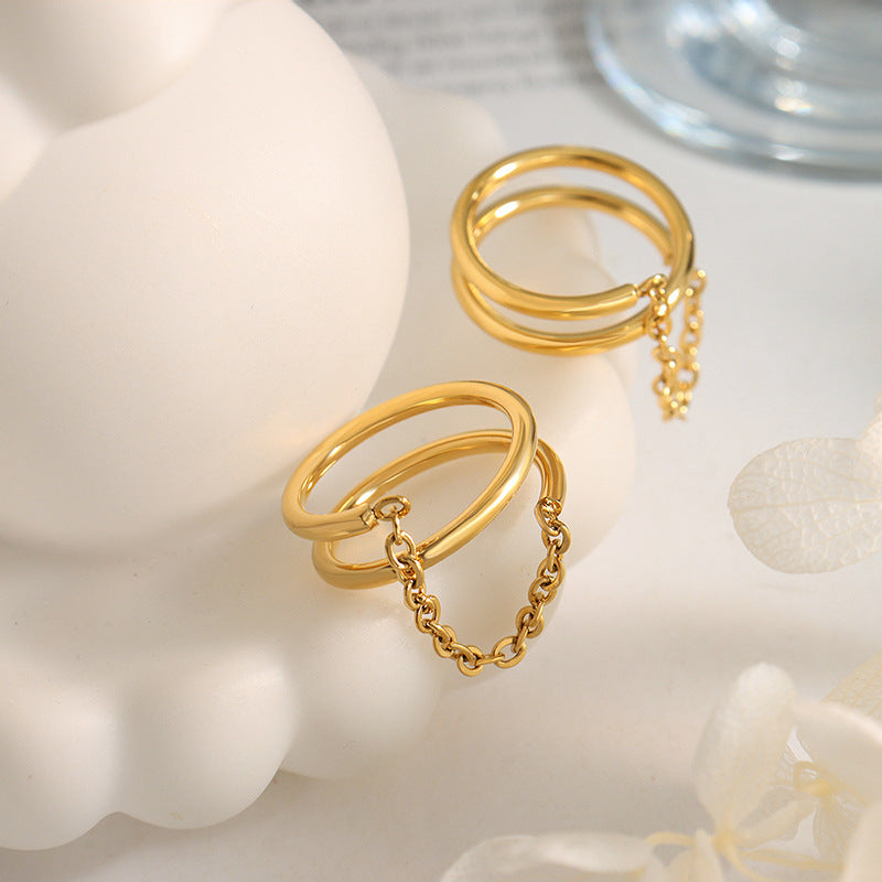 Magnifique Gouden Ketting Draaibare Ring