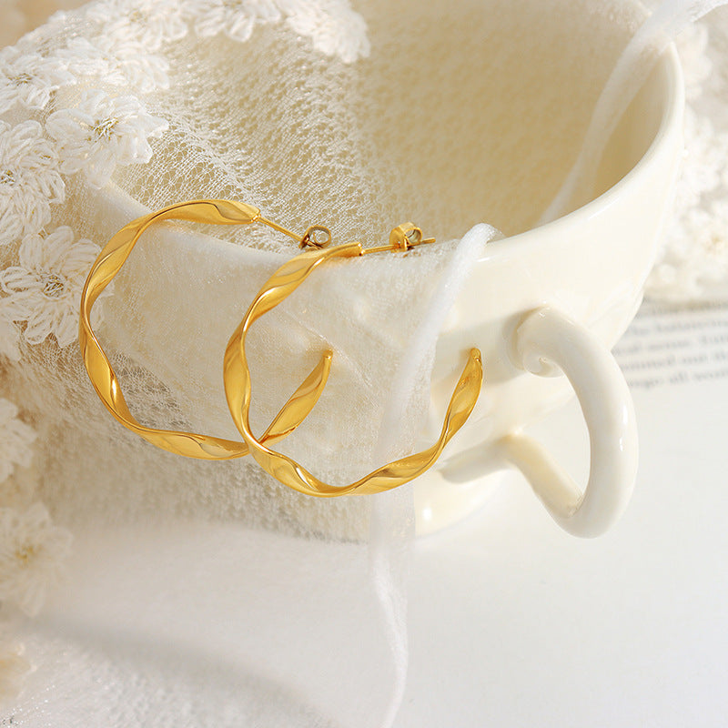 Iris Luxe: Gold-Plated Earrings