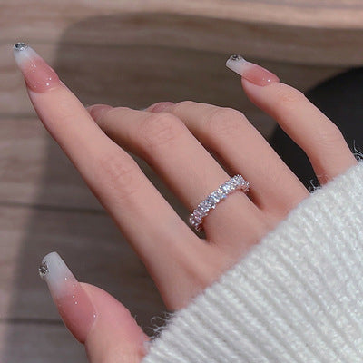 Double Cascade Zirconia Rings