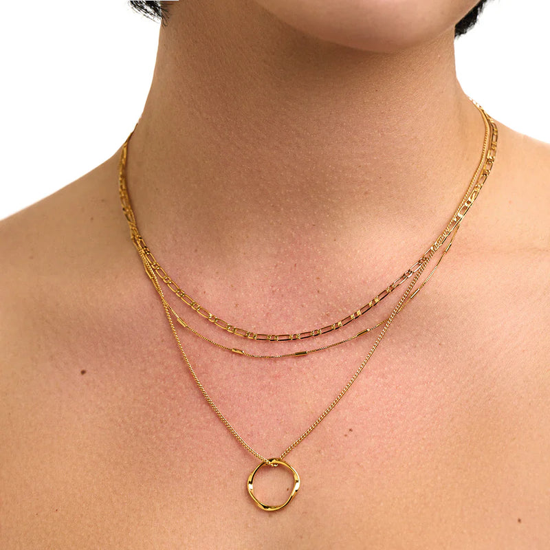 The Triple Row Circle – Modern Harmony in 18k Gold