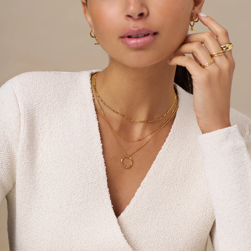 The Triple Row Circle – Modern Harmony in 18k Gold