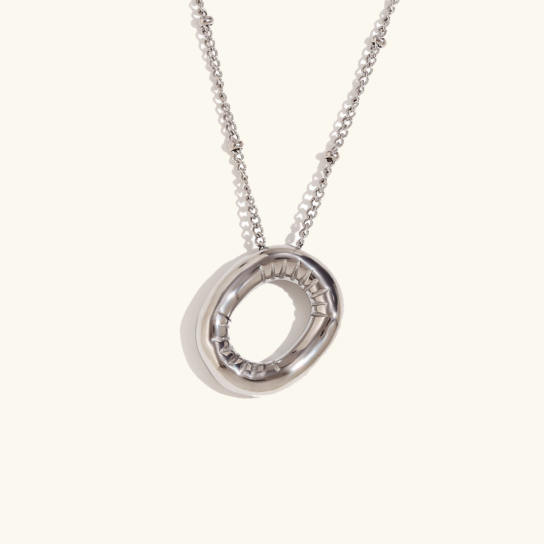 Personalized Bubble Initial Necklace