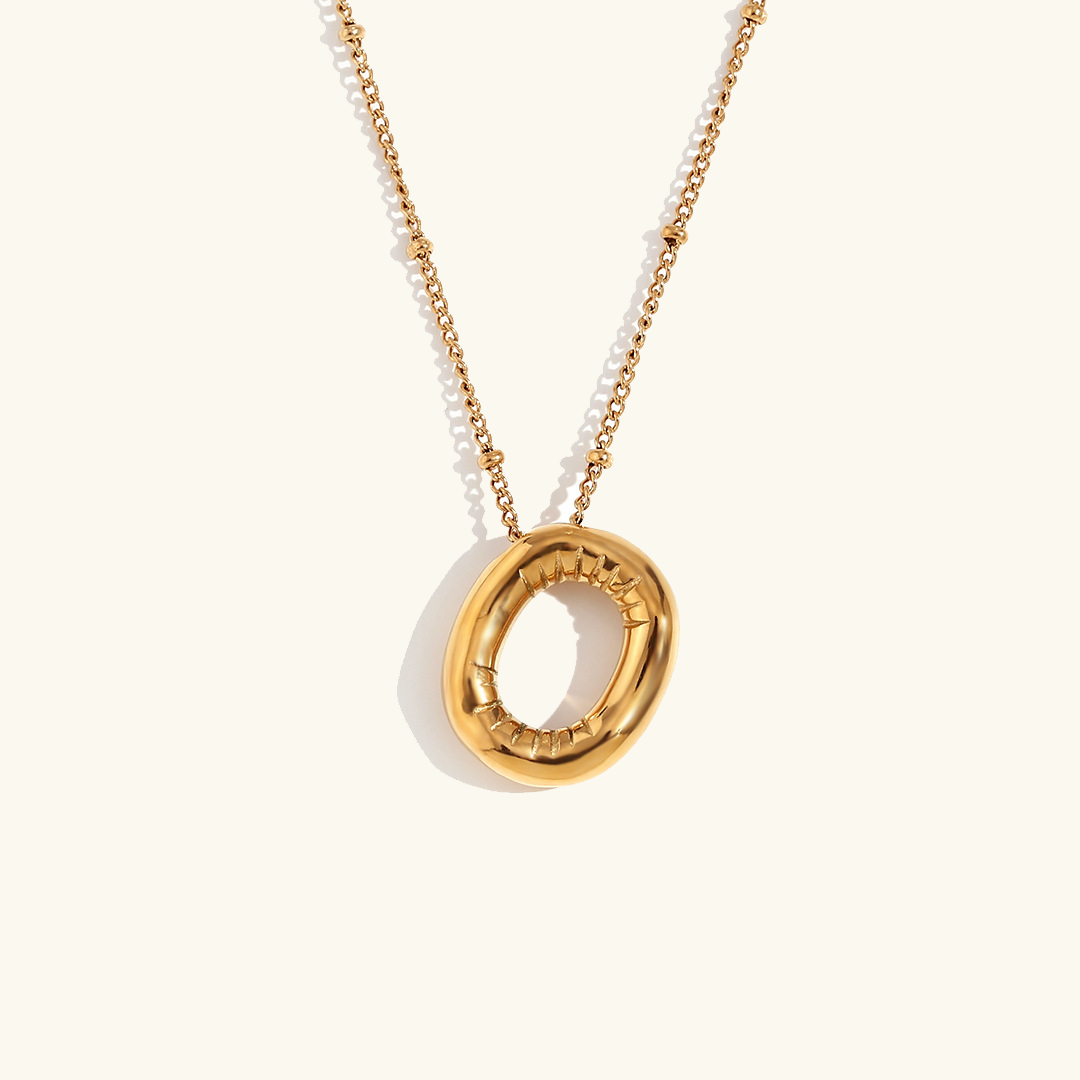 Personalized Bubble Initial Necklace