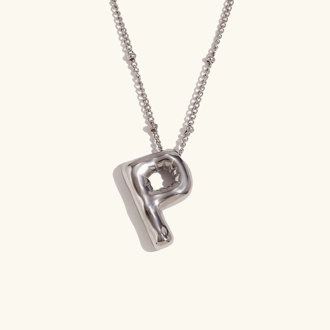 Personalized Bubble Initial Necklace
