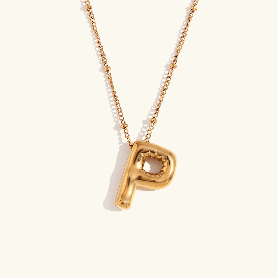 Personalized Bubble Initial Necklace