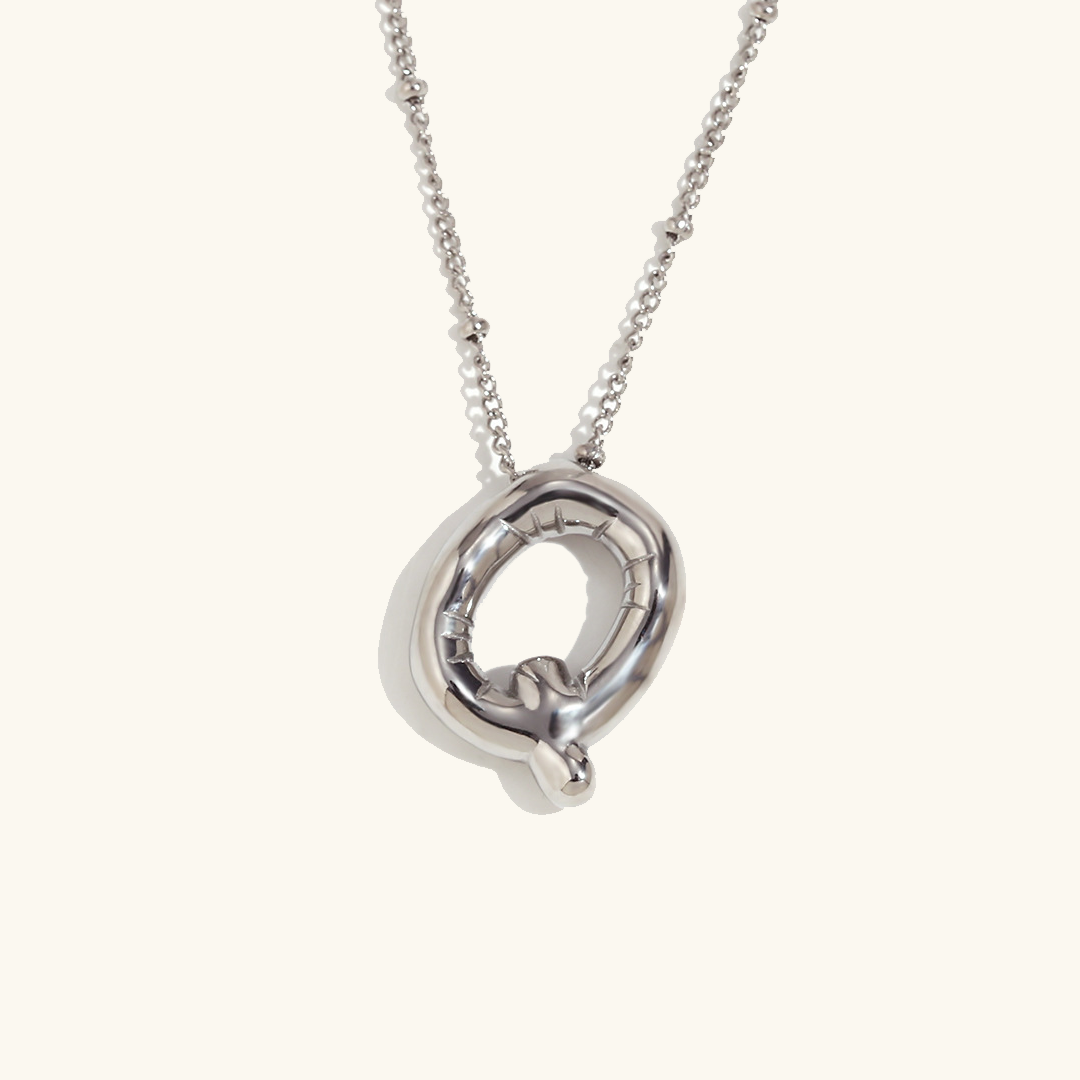 Personalized Bubble Initial Necklace